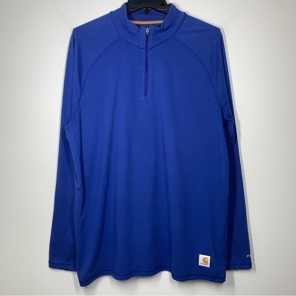 Carhartt Force Komatsu Blue
Lightweight 1/4 Quarter Zip Long
Sleeve Shirt Large - Picture 2 of 10